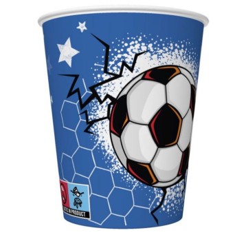 KUBECZKI PAPIEROWE 250ML 8SZT CHŁOPIEC PIŁK 038101