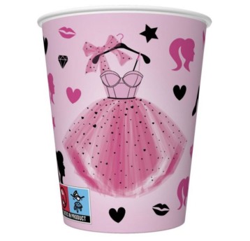 KUBECZKI PAPIEROWE 250ML 8SZT DZIEWCZYN 040401