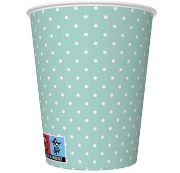 KUBECZKI PAPIEROWE 250ML 8SZT KROPKI 036810