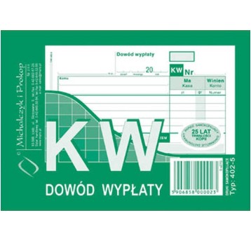 KW DOWÓD WYPŁATY A6 402-5
