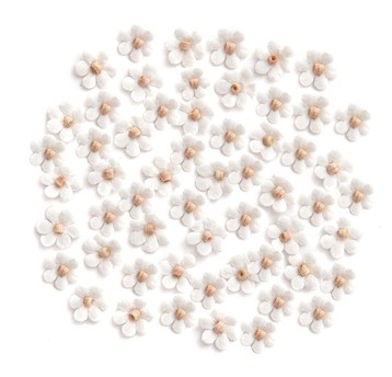 KWIATY PAPIEROWE 60 SZT. BIAŁE 0395