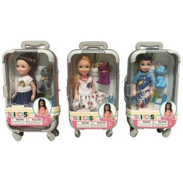 LALECZKA W WALIZCE + PIESEK LALKA 6149