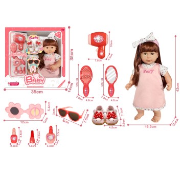 LALKA 42CM + AKCESORIA 10EL 35X15X35 8944