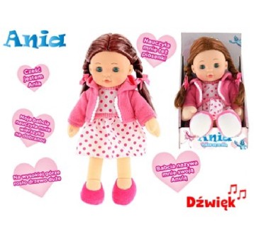 LALKA ANIA ŚPIEWAJĄCA PO POLSKU 31CM BRUNETKA 2562