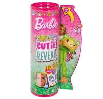 LALKA BARBIE CUTIE REV KOSTIUM PIESEK ŻABA HRK24