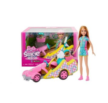 LALKA BARBIE GOKART POJAZD FILMOWY HRM08
