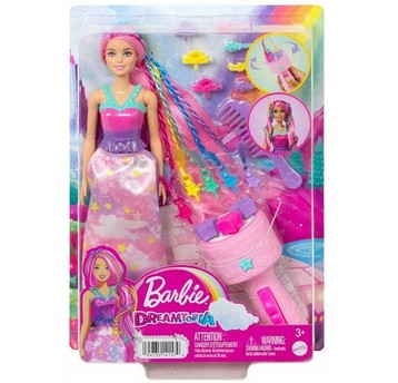 LALKA BARBIE KSIĘŻNICZKA ZAKRĘCONE PASEMKA HNJ06