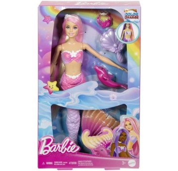 LALKA BARBIE SYRENKA MALIBU ZMIANA BLOND HRP97