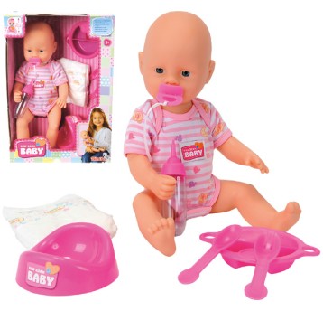 LALKA BOBAS NEW BORN + MAŁY NOCNIK PIJE I SIUSIA