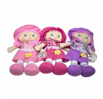 Lalka Miękka w kwiecistej bluzce Duża 3864