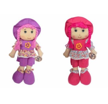 Lalka Miękka z kwiatem i falbanką Duża 3856