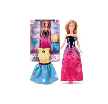 LALKA NATALIA W BALOWEJ SUKNI Z AKCESO 29CM 1968