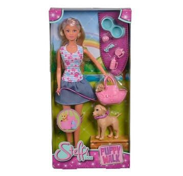 LALKA STEFFI NA SPACERZE Z PSAMI 2708