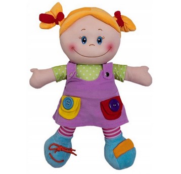 LALKA SZMACIANA DZIEWCZYNKA W FIOLET.SUKIENCE 3578