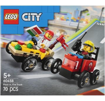 LEGO CITY 60458 Zestaw wyścigówek: pizza kontra