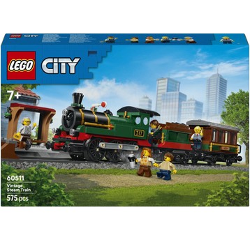 LEGO CITY 60511 Retro pociąg z lokomotywą parową