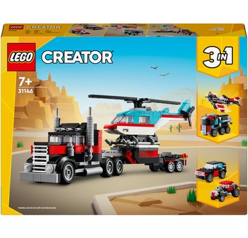 LEGO CREATOR 31146 CIĘŻARÓWKA Z PLATFORMĄ I HEL