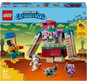 LEGO MINECRAFT 21257 DECYDUJĄCE STARCIRE Z DEWAS