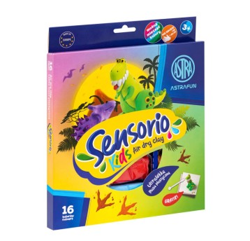 Lekka masa plastycz Dinozaury Sensorio Kids 16kol