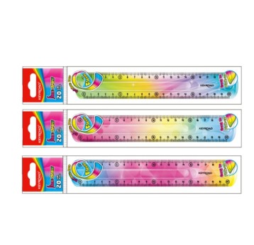 LINIJAK 20CM ELASTYCZNA TĘCZOWA ZAWIESZKA 0392