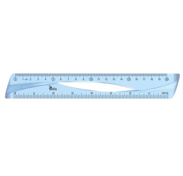 LINIJKA 20CM NIEBIESKA A'30 5487