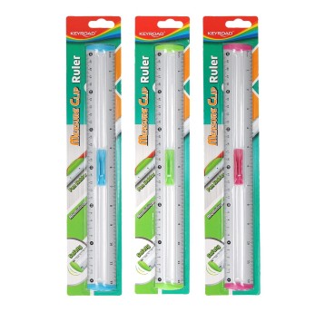 LINIJKA ALUM.Z UCHW. NA OŁÓWEK, KEY 30CM