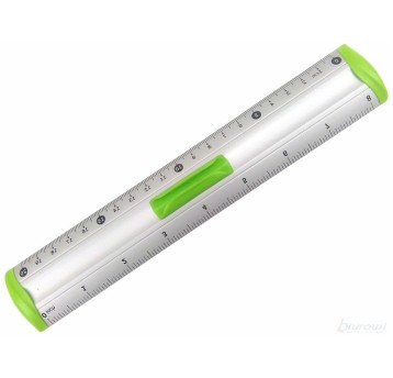 LINIJKA ALUMINIOWA 20CM ZIELONA BL040-ZB A'12 9741