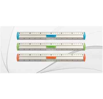 LINIJKA ALUMINIOWA 30CM POMARAŃCZOWA A"12 BL040-PC