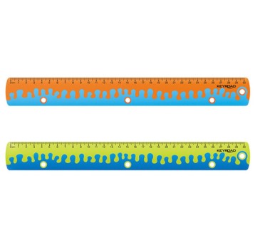 LINIJKA KEYROAD 30CM MIĘKKA DWUKOL. MIX 9237 A'24