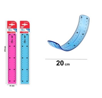 LINIJKA NIEŁAMLIWA 2 KOLORY 20CM PL003A 1261