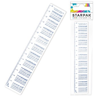 LINIJKA PLAST. 15CM. TABLICZKA MNOŻENIA A"40 0566