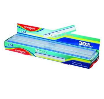 LINIJKA PLASTIK. KEYROAD 30CM TRANSPAR a"24 5432