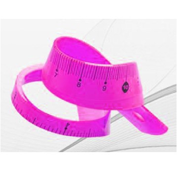 LINIJKA RÓŻOWA 20CM ELASTYCZNA BL020 RB