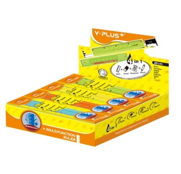 LINIJKA WIELOFUNK.20CM LIN/OŁÓW/TEMP.7206