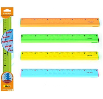 LINIJKA WIELOFUNK.30CM LIN/OŁÓW/TEMP.7053