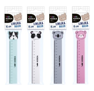 LINIJKA Z FIGURKĄ 15 CM KIDEA 0099