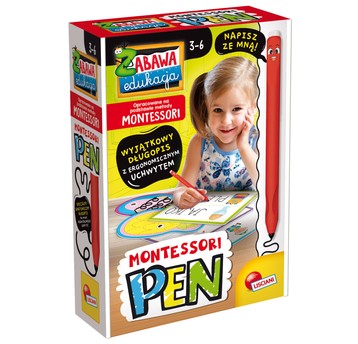 LISCIANI MONTESSORI PEN DŁUGOPIS Z 32 TABLICZKAMI