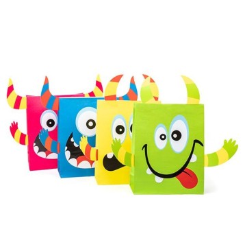 LITTLE MONSTER Torebki papierowe na prezent DIY, 4