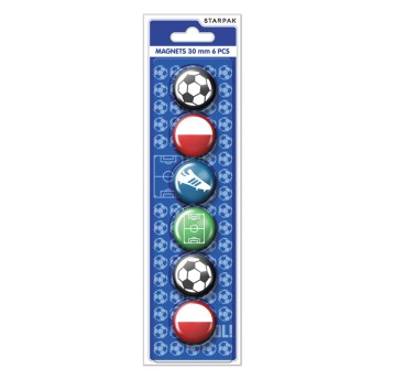 MAGNES 30MM 6 SZT FOOTBALL 7325