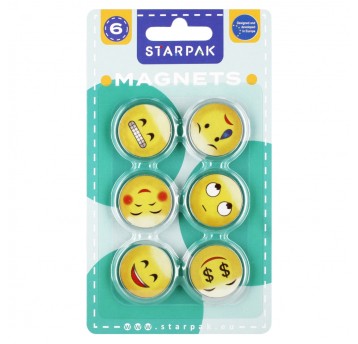 MAGNES KOL MIX EMOT 33MM OP6SZT S