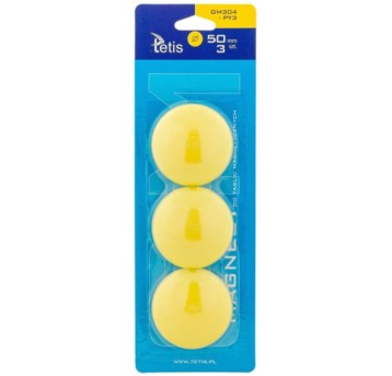 MAGNESY DO T. 50MM/3 ŻÓŁTE GŁADKIE TETIS