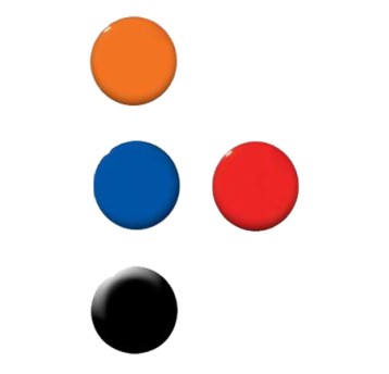 MAGNESY DO TABLIC 20MM/6 POMARAŃCZOWE