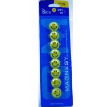 MAGNESY DO TABLIC 20MM/8 ŻÓŁTE UŚMIECH GM300-SY8