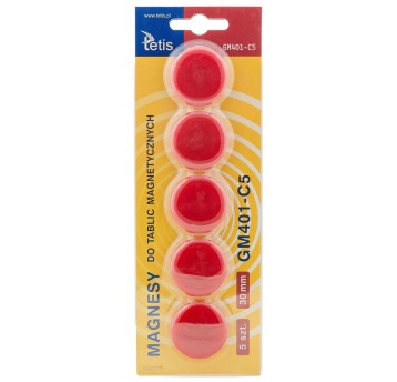 MAGNESY DO TABLIC 30MM/5 CZERWONE 5361