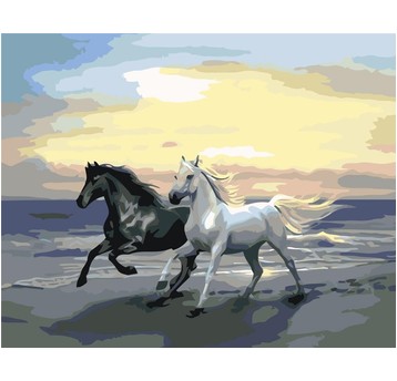 MALOWANIE PO NR.40X50 KONIE 0654