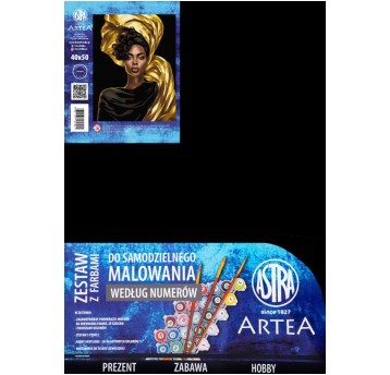 Malowanie po numerach na czarnym płótnie 40x50cm