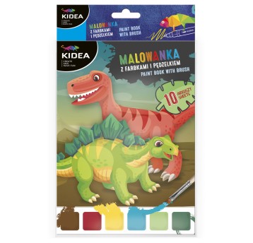 MALOWANKA Z FARBKAMI I PĘDZELKIEM DINOZAURY 1935