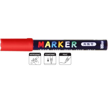 Marker akrylowy 1-2 mm czerwony 4204 A'6