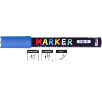 Marker akrylowy 1-2 mm niebieski A'6 4389
