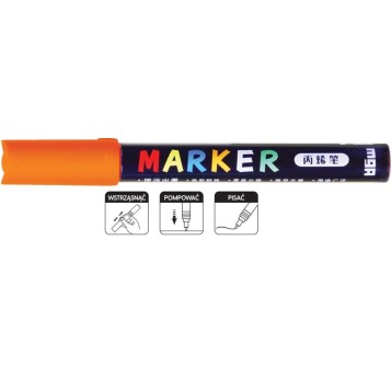 Marker akrylowy 1-2 mm pomarańczowy A'6 4082